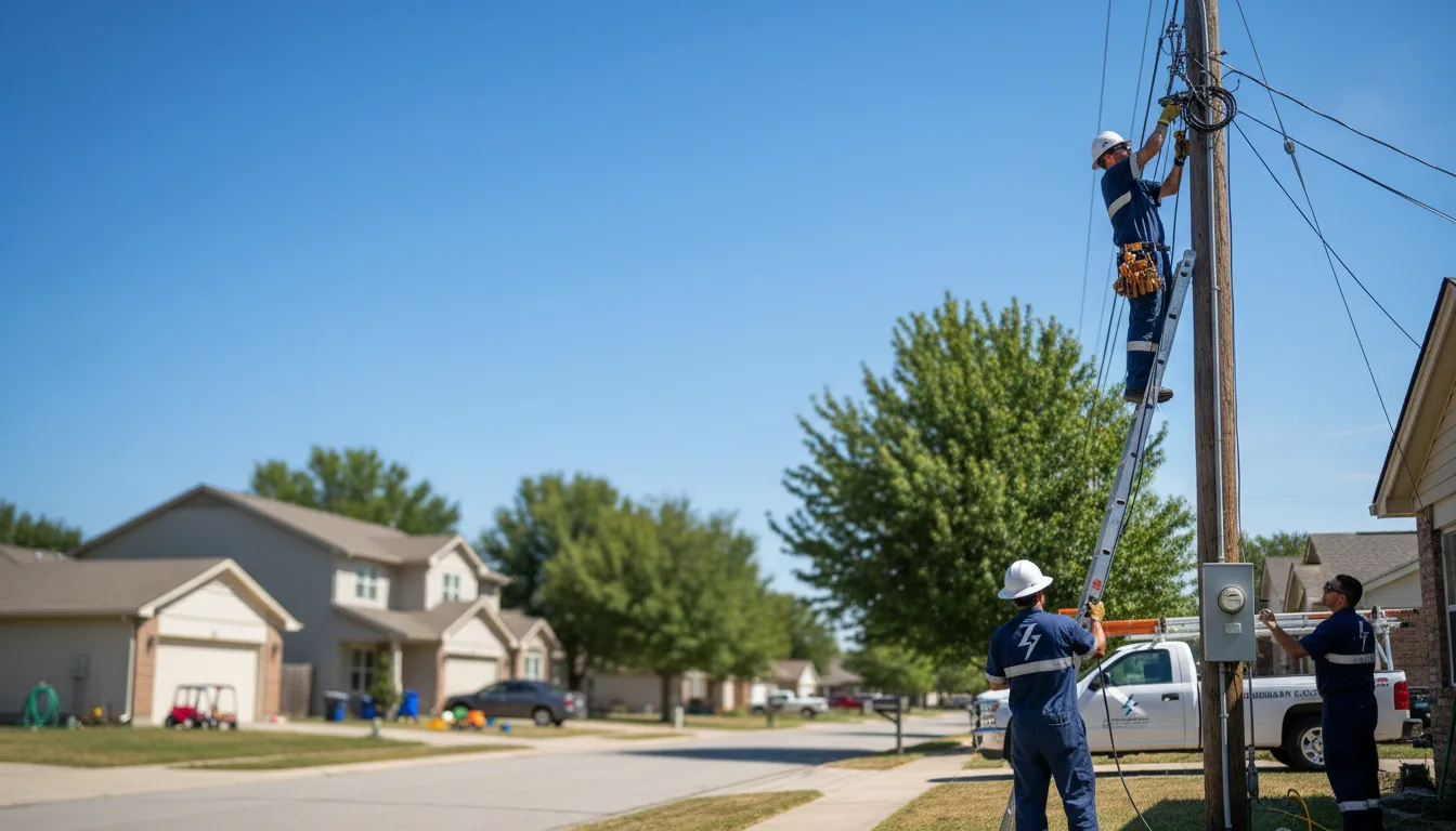 Residential electrician providing installation services in Bonham, TX